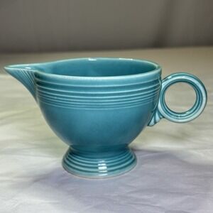 Fiesta Creamer Fiestaware Turquoise Ring Handle USA Homer Laughlin 1937 - 1969